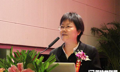 赢博互联总经理、首席规划师郑爱军在现场发布《第四届（2014）中国智慧城市发展水平评估报告》